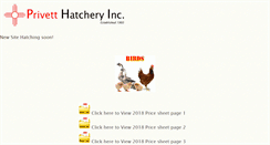 Desktop Screenshot of privetthatchery.com