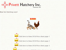 Tablet Screenshot of privetthatchery.com